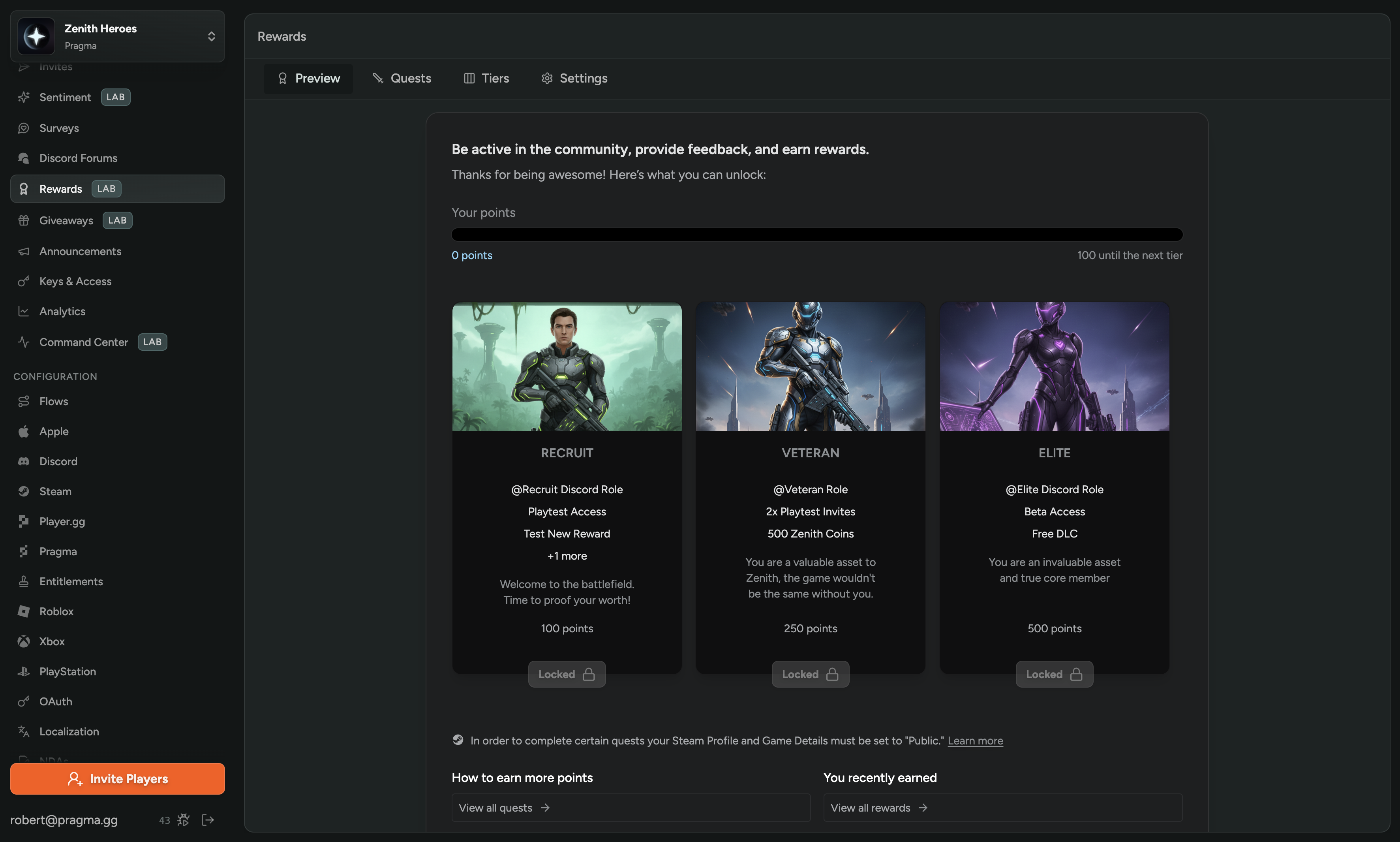 FirstLook Player Tags: dynamic tags applied from playtest behavior, with Discord role grants